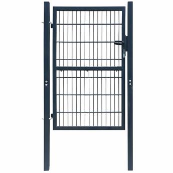 vidaXL 2D Fence Gate (Single) Anthracite Grey 39.4x47.2"