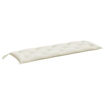 vidaXL Garden Bench Cushion Melange Cream 59.1"x19.7"x2.8" Fabric