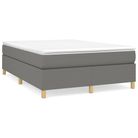 vidaXL Box Spring Bed Frame Dark Grey Queen Fabric (US Only)