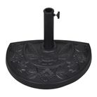 vidaXL Resin Half Round Parasol Base