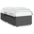 vidaXL Bed Frame without Mattress Dark Gray Twin Fabric