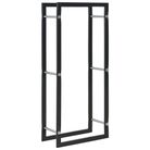 vidaXL Firewood Rack Black 44x20x100 cm Steel