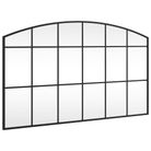 vidaXL Wall Mirror Black 39.4"x23.6" Arch Iron