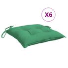 vidaXL Pallet Cushions 6pcs Green 50x50x7 cm Oxford Fabric
