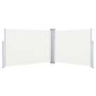 vidaXL Retractable Side Awning Cream 100x1000 cm