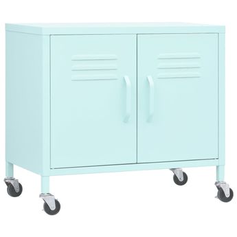 vidaXL Storage Cabinet Mint 23.6"x13.8"x22" Steel