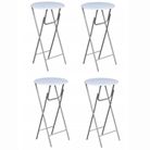 vidaXL Bar Tables 4 pcs with MDF Tabletop White