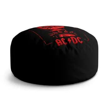 Sablio Taburet Circle ACDC Červená ruka: 38x48 cm