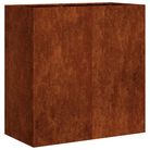 vidaXL Planter Rusty 31.5"x15.7"x31.5" Weathering Steel