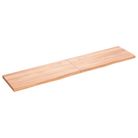 vidaXL Table Top Light Brown 70.9"x15.7"x(0.8"-1.6") Treated Solid Wood Oak