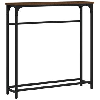 vidaXL Console Table Brown Oak 75x19.5x75 cm Engineered Wood