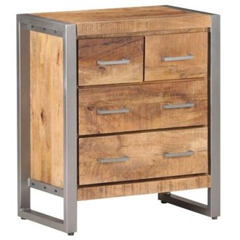 vidaXL Sideboard 60x35x70 cm Rough Mango Wood