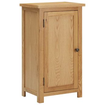 vidaXL Cupboard 17.7"x12.6"x33.5" Solid Oak Wood