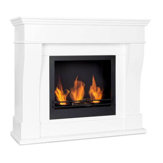 Klarstein Phantasma Cottage Pillar, ethanol fireplace, stainless steel burners, burning time 2 h, white/black