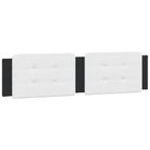 vidaXL Headboard Cushion "Zadar" White and Black 193 cm Faux Leather