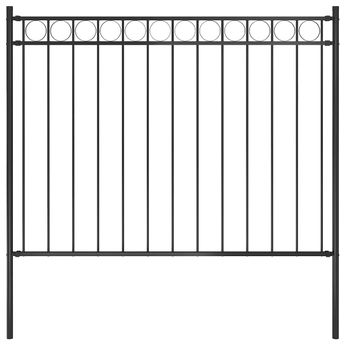 vidaXL Garden Fence ASSEN Steel 1.7x1 m Black