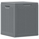 vidaXL Garden Storage Box Grey PP Rattan 90 L