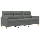 vidaXL 3-Seater Sofa Dark Grey 180 cm Fabric