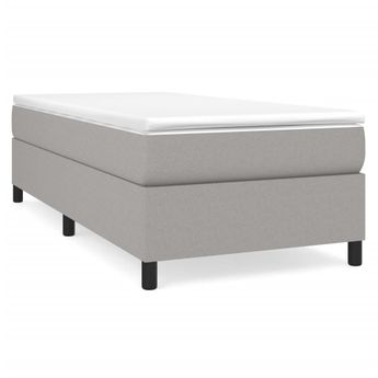 vidaXL Box Spring Bed Frame Light Grey Twin XL Fabric (US Only)