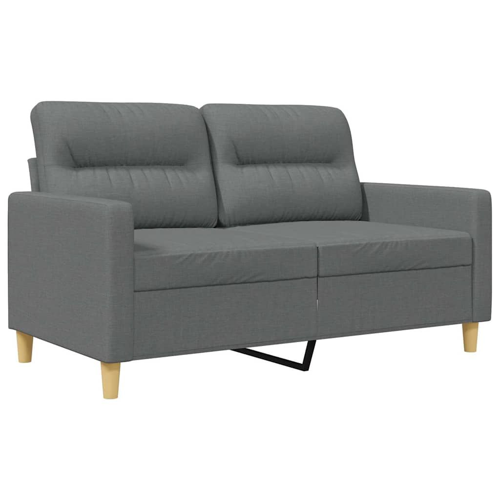 vidaXL 2-Seater Sofa Dark Gray 47.2" Fabric