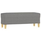 vidaXL Bench Dark Grey 100x35x41 cm Fabric