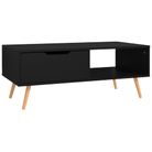vidaXL Coffee Table Black 39.4"x19.5"x16.9" Engineered Wood