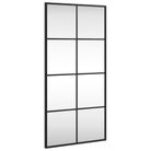vidaXL Wall Mirror Black 15.7"x31.5" Rectangle Iron