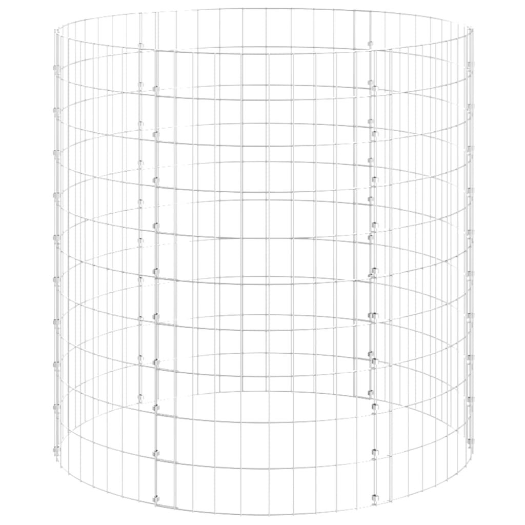 vidaXL Circular Gabion Pole Galvanized Steel Ã39.4"x39.4"