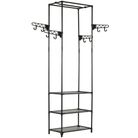 vidaXL Clothes Rack Steel and Non-woven Fabric 55x28.5x175 cm Black