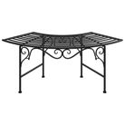 vidaXL Tree Bench 113 cm Black Steel