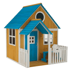 Wooden garden house with bench, porch and mailbox, BULEN