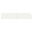 vidaXL Retractable Side Awning Cream 86.6"x393.7"