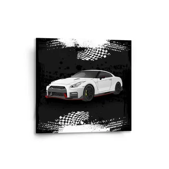 Sablio Obraz Nissan GTR 35 Černý - 50x50 cm