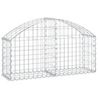 vidaXL Arched Gabion Basket 100x30x40/60 cm Galvanised Iron