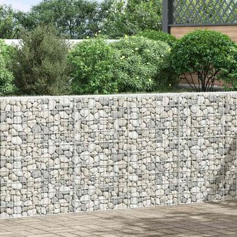 vidaXL Trapezium Gabion Raised Bed Galvanized Steel 59.1"x7.9"x39.4"