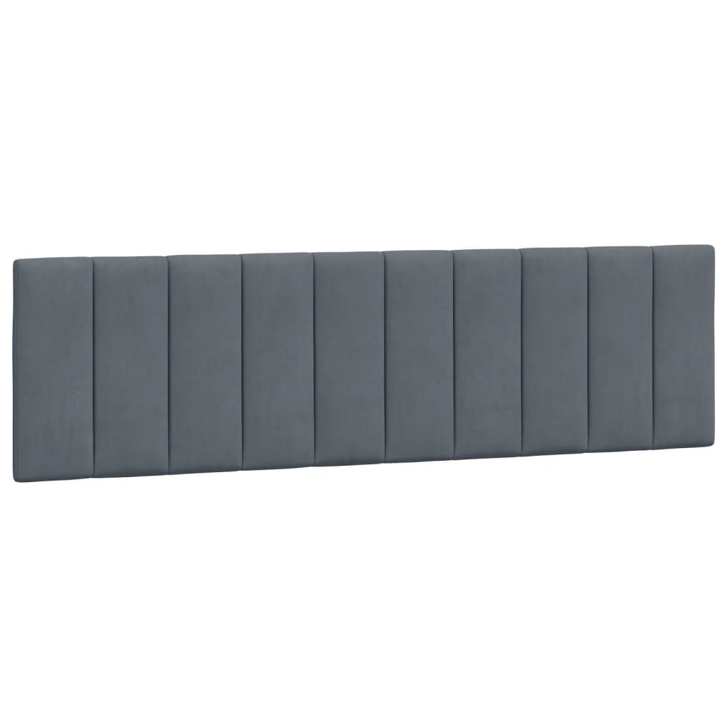 vidaXL Headboard Cushion "Hanko" Dark Grey 183 cm Velvet