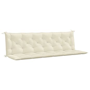 vidaXL Garden Bench Cushion Cream White 78.7"x(19.7"+19.7")x2.8" Oxford Fabric