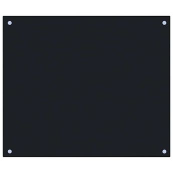 vidaXL Kitchen Backsplash Black 70 x 60 cm Tempered Glass