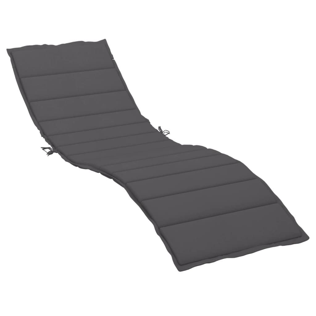 vidaXL Sun Lounger Cushion Anthracite 78.7"x27.6"x1.2" Oxford Fabric
