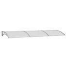 vidaXL Door Canopy Gray 118.1"x39.4" Polycarbonate