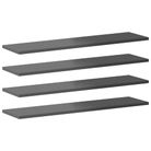 vidaXL Bookshelf Boards 8 pcs High Gloss Grey 80x20x1.5 cm Engineered Wood