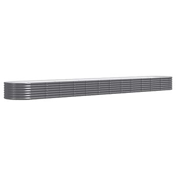 vidaXL Garden Raised Bed Galvanized Steel 201.6"x31.5"x14.2" Anthracite