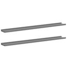 vidaXL Wall Shelves 2 pcs Grey 100x9x3 cm