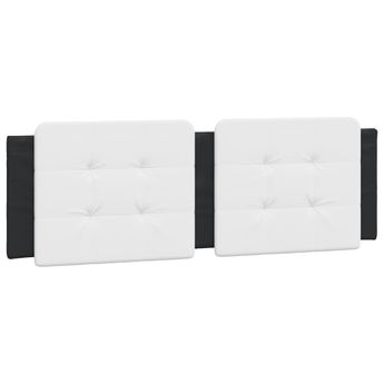 vidaXL Headboard Cushion "Zadar" Black and White 60.2" Faux Leather