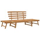 vidaXL Patio Bench 2-in-1 74.8" Solid Acacia Wood