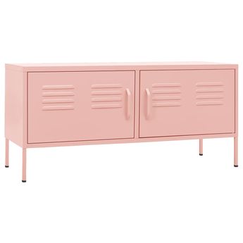 vidaXL TV Stand Pink 41.3"x13.8"x19.7" Steel