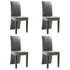 vidaXL Dining Chairs 4 pcs Gray Faux Leather
