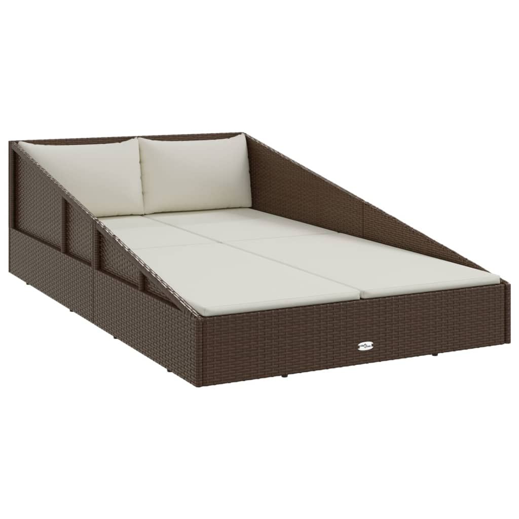 vidaXL Garden Bed Brown 43.3"x78.7" Poly Rattan