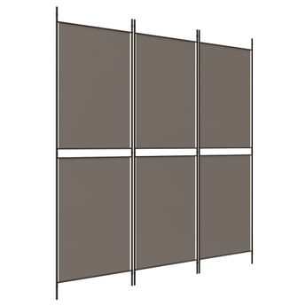 vidaXL 3-Panel Room Divider Anthracite 150x220 cm Fabric