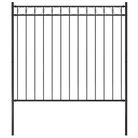 vidaXL Garden Fence ASSEN Steel 1.7x1.5 m Black